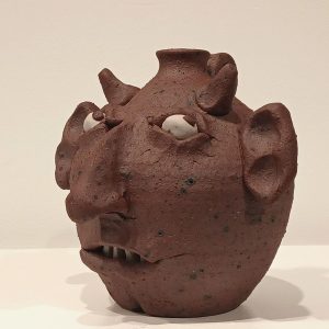 John Eckert '69, untitled face jug